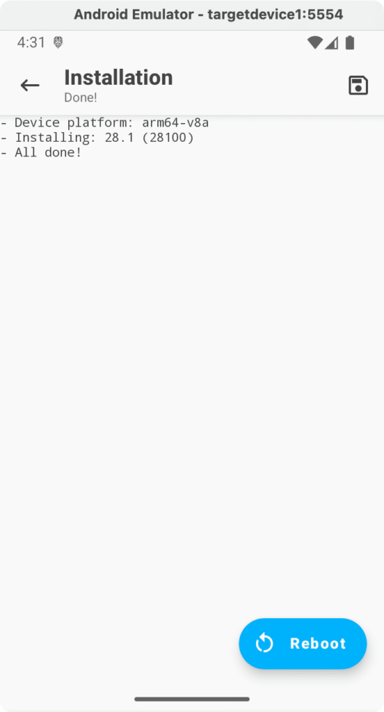 Final update success confirmation